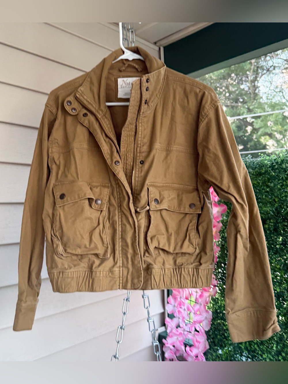 Natural Reflections Brown Cotton Utility Field Jacket Women’s M